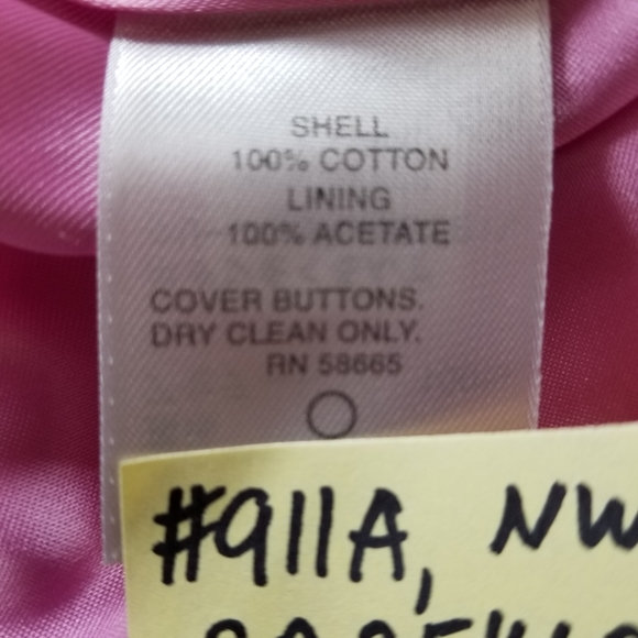 ✅911A NWOT Classiques Entier Pink Fringe Jacket PS - Picture 14 of 16